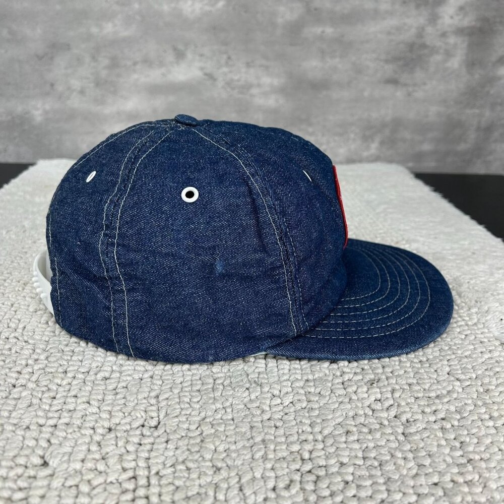Vintage Kenna Welding Snapback Trucker Hat OSFA Denim Patch Cap Workwear Blue - Picture 5 of 8